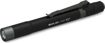 Produktbild von Solidline ST4 Taschenlampe schwarz, bis zu 180 Lumen, 70m Leuchtweite, 30 Std Laufzeit, IP54, Batterie