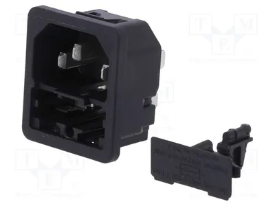 Produktbild von 1x Steckverbinder: zur AC-Stromversorgung männlich 10A 6200.4225 Anschlüsse Buchse