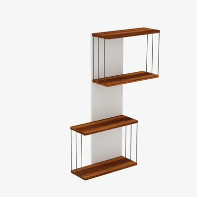 Produktbild von 2er-Set Wandregale aus Holz "Destan" – 65 x 19 x 96 cm – Braun