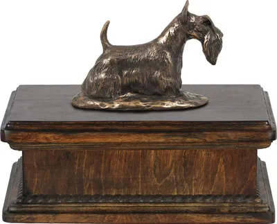 Produktbild von Chihuahua Kurzhaar - Hund Ascheurne, klassische Urne mit Statue, elegante Urne mit Hund von der Marke Art-Dog