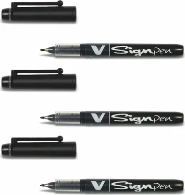 Produktbild von Pilot V Sign Pen - 3er-Set schwarz