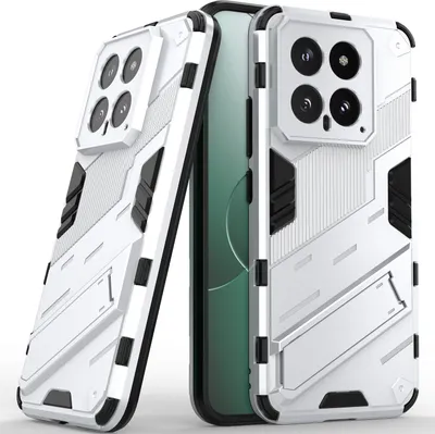Produktbild von Armor Hülle für Xiaomi 14, Hybrid PC TPU Bumper Stoßfestes Schutzhülle mit Standfunktion Orange