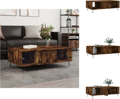 Immagine prodotto di vidaXL Tavolino in rovere affumicato 104x60x35 cm materiale a base di legno - Tavolini da caffè