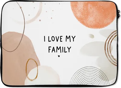 Produktbild von MuchoWow® Laptop Hülle 13 Zoll Zitate - Sprichwörter - Ich liebe meine Familie - Familie Laptoptasche - Laptophülle - Sleeve - Rundumschutz
