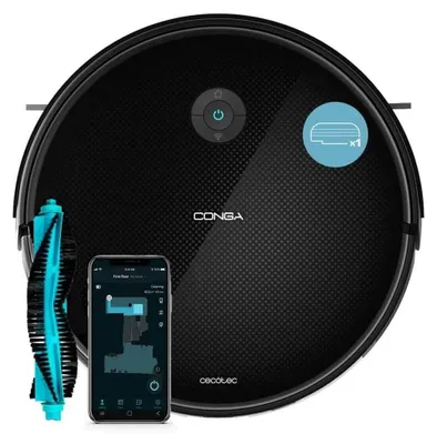 Obrázok produktu pre Cecotec 08145, Kombi, Čierna, Kolo, 3 L, Koberec, Tvrdá podlaha, Gyroskop