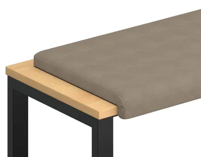 Image de vidaXL Coussin de banquette en microfibre, couleur taupe, profondeur 35 cm
