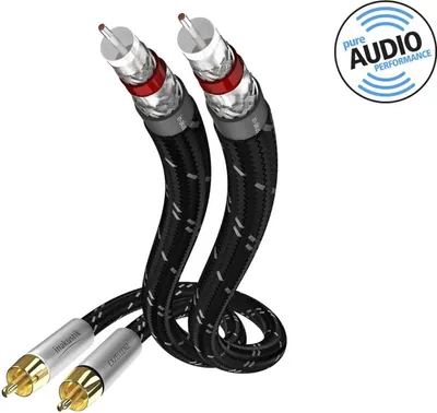 Zdjęcie produktu dla Inakustik 006041007, 2 x RCA, Męska, 2 x RCA, Męska, 0,75 m, Czarny