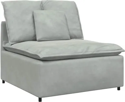 Produktbild von Modulares Sofa Mittelmodul mit Kissen Hellgrau 100 cm