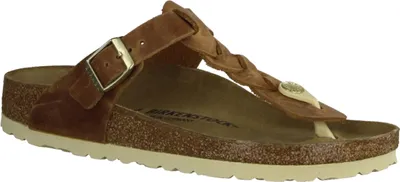 Produktbild von Birkenstock Gizeh Braided 1021336 Pantolette, Damen, Leder, Cognac, Schmal - Produktgruppen Birkenstock Marken Birkenstock Gizeh, Braun, leder (ge&oumllt)