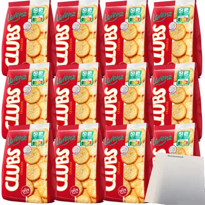 Produktbild von Lorenz Clubs gesalzene Party Cracker VPE (12x200g Packung) + usy Block