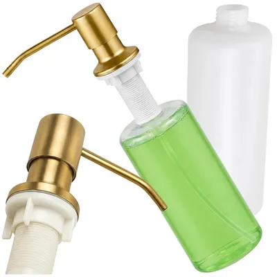Obrázek produktu pro Dávkovač tekutin Gold, 500 ml. Dávkovač mýdla, nerezová ocel