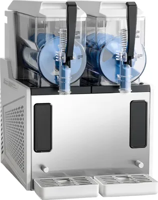 Zdjęcie produktu dla SucceBuy slush machine 2 x 3 litry, 450 W ice drink maker bez lodu, elektryczny ekspres do margarity z funkcją czyszczenia, idealny do mrożonych margarit, frappés, koktajli mlecznych i shake'ów