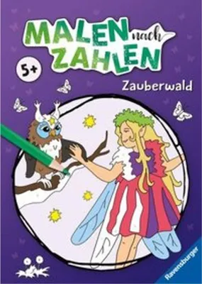 Produktbild von Ravensburger 48943 Malen nach Zahlen Ravensburger Malen nach Zahlen ab 5 Jahren Zauberwald - 24 Motive - Malheft für Kinder - Nu