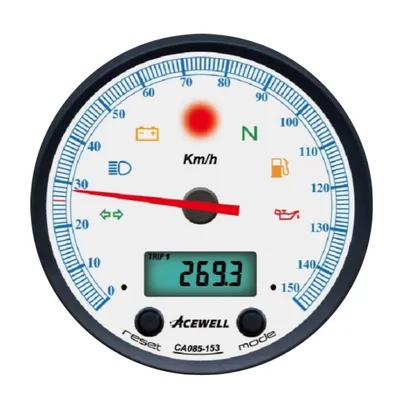 Image de ACEWELL Tachymètre analogique 150 Km/h Digital DZM