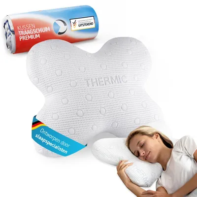 Produktbild von Nackenkissen Ergonomisches Kopfkissen Seitenschläferkissen - Memory-Schaum - Schmetterlingsform - Waschbarer Bezug