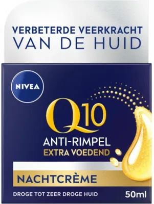 Zdjęcie produktu dla Nivea Q10 przeciwzmarszczkowy krem na noc, 50 ml