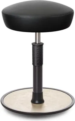 Produktbild von Sitz- Stehhocker Free Regular Hutsitz Boxmark Leder schwarz schwarz /creme.