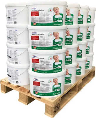 Produktbild von Wandfarbe PROFHOME Objektweiß Innenfarbe Farbe matt weiß 400 L für 2560 qm