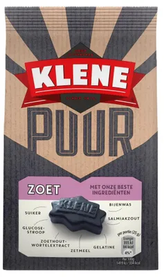 Productafbeelding van Klene Puur Zoet Drop (180 gr)