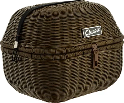 Zdjęcie produktu dla Kosz bagażowy SIP Style Classic 360x320x280mm metal / imitacja skóry  ciemnobrązowy
