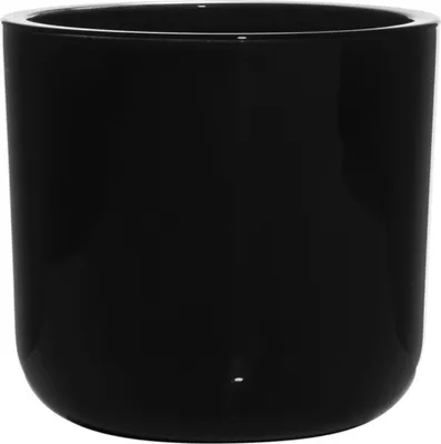 Produktbild von INNA-Glas Kerzenhalter Nick aus Glas, schwarz, 13cm, Ø14cm - Kerzenglas