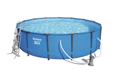 Produktbild von Bestway Frame Pool “Steel Pro™” Set 457x107 cm - rund - 14.970 l; 56488