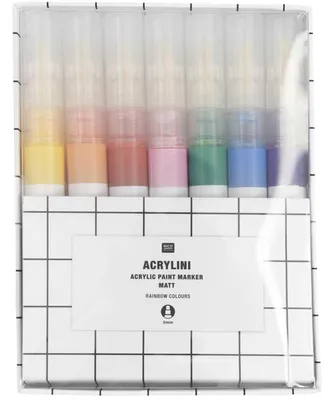 Image de Set de marqueurs Acrylini Rainbow Colours, 7 Farben