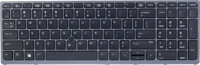 Produktbild von Tradebit - Klávesnice pro HP | English US QWERTY INT | Plná kompatibilita | Vysoce kvalitní materiály | Modely: ZBook 15 17 G3 G4