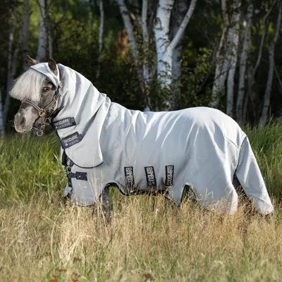 Produktbild von Horseware Rambo Petite Hoody für Shettypony - Grey/Beige