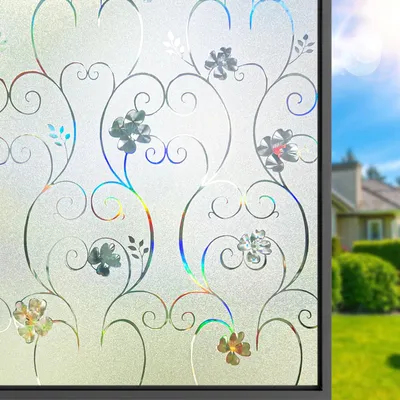 Productafbeelding van Raamfolie, ondoorzichtig - 3D-regenboogeffect, matglasfolie - privacyfolie voor glasoppervlakken - 44,3 x 200 cm