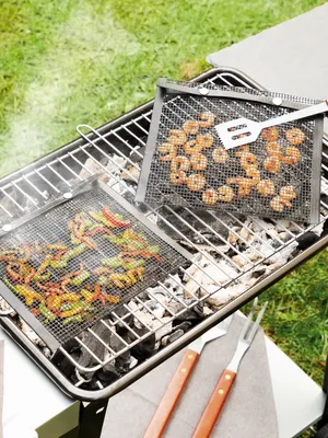 BBQ Grillmatte Aus Teflon – Wiederverwendbar, Antihaft, 40 X 33 Cm – Perfekt Für Gasgrill, Camping & Gartenparty