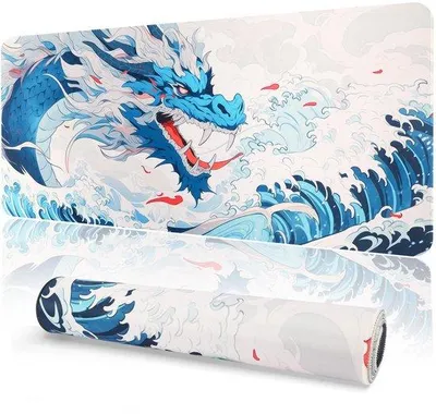 Produktbild von Gaming-Mauspad XXL, 900 x 400 mm - 3 mm dickes Schreibtischunterlage - vernähte Kanten - rutschfeste Unterseite für Gamer