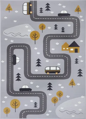 Produktbild von Hanse Home Teppich 80 cm x 150 cm Straße Grau - Gelb
