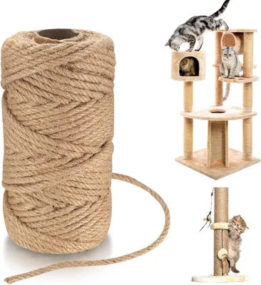 Zdjęcie produktu dla Sznur Jutowy 6 mm, 50 m, Naturalny Sznur Jutowy, Mocny, Do Dekoracji Ogrodowej