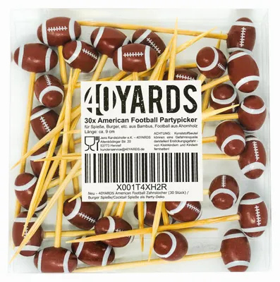 Produktbild von Amerikanischer Football-Spieße | 30 Stück | Partydekoration