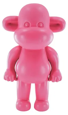 Productafbeelding van Ornament - Aapbeeldje "The Legend" - Polystone - Roze - 11x7x19 cm