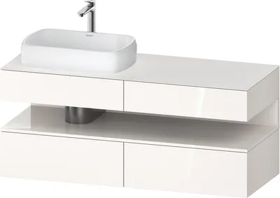 Produktbild von DURAVIT QA4765022220010 QTG KWTU WH Ek. 1400x550x600 Wß Hgl.