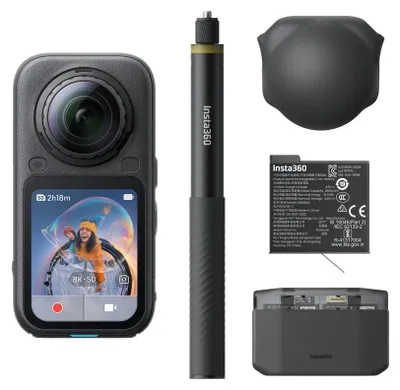 Immagine prodotto di Insta360 X6 Essentials Bundle fotocamera per sport d'azione 120 MP 8K Ultra HD 25,4 / 1,1 mm (1 / 1.1") Wi-Fi 196 g