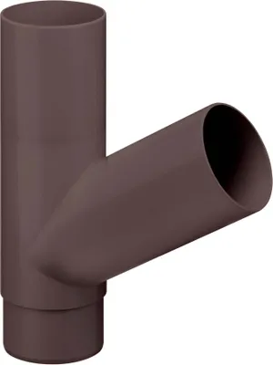 Produktbild von INEFA Abzweiger Fallrohr 60 Grad, PVC DN75/75 Dunkelbraun Zubehör Fallrohr Kunststoff, einfache Steckmontage,  Germany