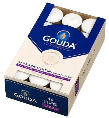 Zdjęcie produktu dla Gouda Theelichten 45 Stuks Wit