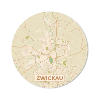 Produktbild von MuchoWow® Mauspad Mousepad Zwickau - Karte - Vintage - Stadtplan 40x40 cm - Mousepads - Maus Mat - Pad - Mausunterlage - Schreibtisch Accessoires