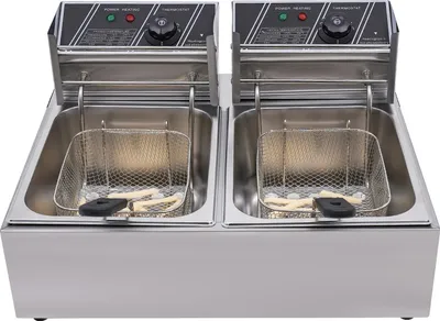 Image de Friteuse, grande capacité, contrôle indépendant de la température, gris clair