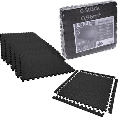Produktbild von BURI Bodenmatten Set 6-teilig (0,96m²) 40x40 cm EVA Schaumstoff Grasmuster rutschfest wasserdicht geruchslos Puzzle Bodenfliesen Spielmatte Fitness Yoga Kinder Outdoor