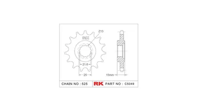 Obrázek produktu pro RK Ritzel 525 14Z Standard
