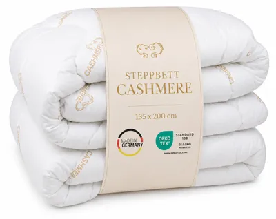 Produktbild von Bestlivings Steppbett 135x200cm Bettdecke mit Cashmere - Wolle I 60°C waschbar, pflegeleicht, atmungsaktive Zudecke, weich, trocknergeeignet