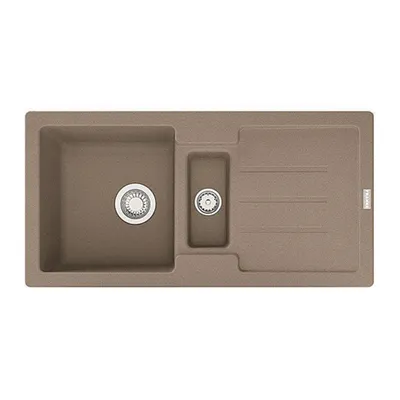 A top-down view of a kitchen sink.