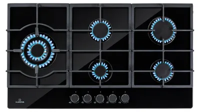 Produktbild von Klarstein Gasherd, Gaskochfeld 5 Flammen, Einbau-Gaskocher für Zuhause & Wohnmobil, Edelstahl Campingkocher, Gasherd für Propan- und Erdgas, Gas-Herdplatte mit Wok Brenner, Gas Kocher 11100 Watt