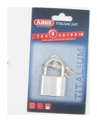 Produktbild von ABUS Schloß, Schloss, Vorhängeschloß Titalium-Vorhangschloss 54TI/40 56967 40 mm
