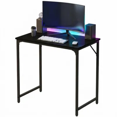 Obrázek produktu pro Počítačový stůl, černý, 80 cm, industriální styl, moderní loftový vzhled