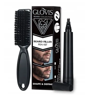 Produktbild von GLOVIS BEARD FILLER - BARTFÜLLER  Bart Verdickung Marker Stift Bart Füllung Dicker Bart Füller  SCHWARZ